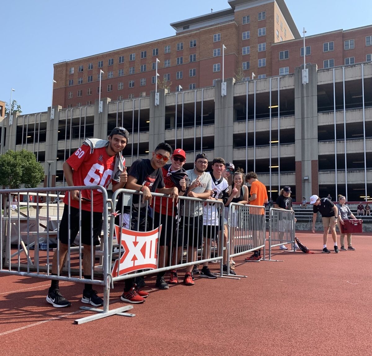 Fans at women's soccer game